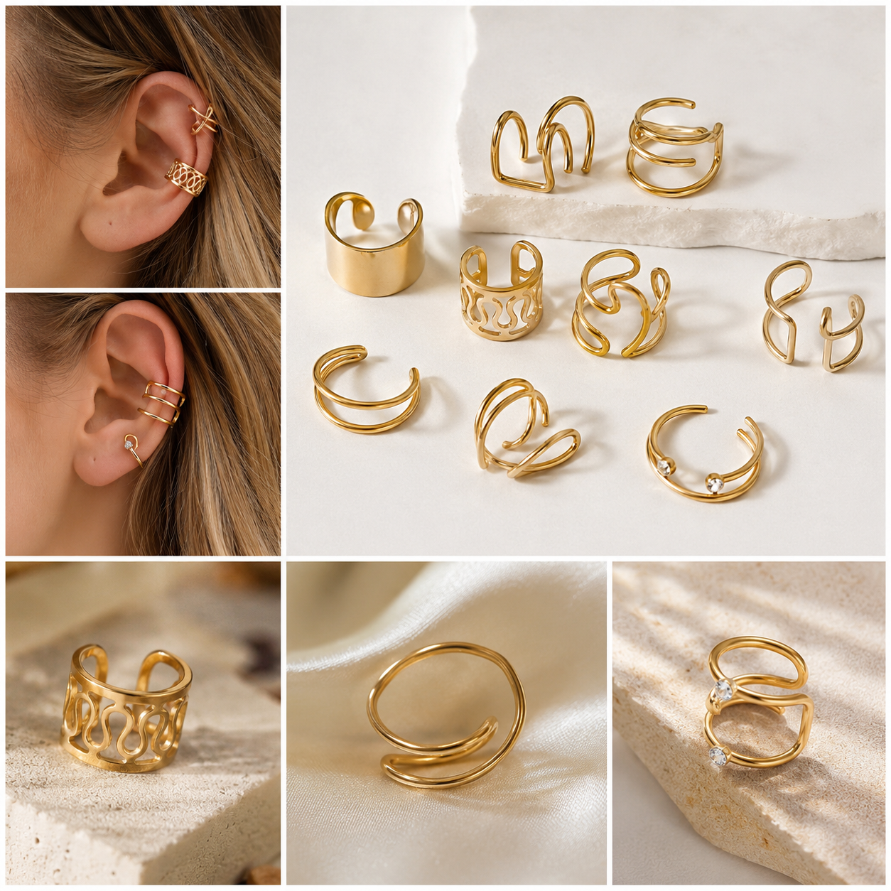 Boucles d'Oreilles Strass Pendantes